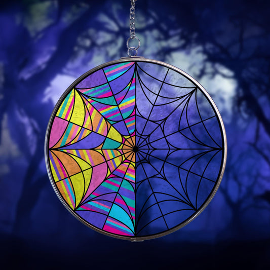 Halloween Wednesday Stained Glass Suncatcher