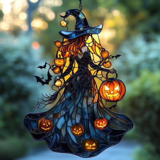 Halloween Witch Acrylic Window Hanging