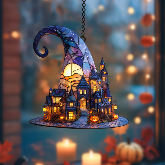 Witch Hat Village Acrylic Suncatcher - Made in USA - SC165